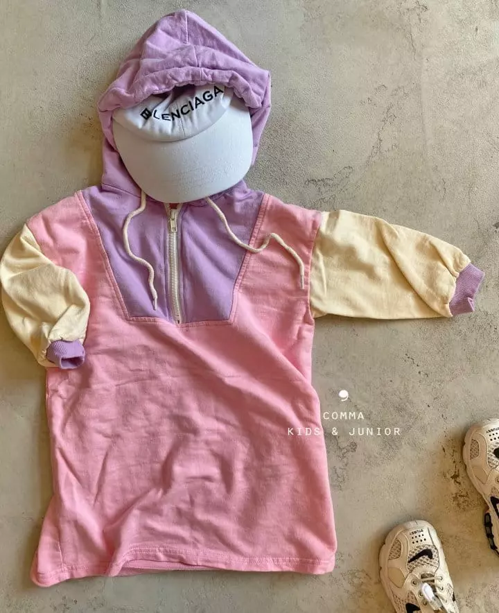 Comma - Korean Children Fashion - #littlefashionista - Half Zip-up One-piece - 2