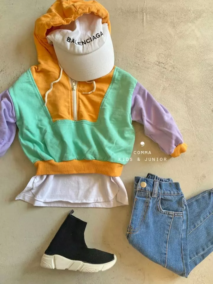 Comma - Korean Children Fashion - #littlefashionista - Half Zip-up Sweatshirt
