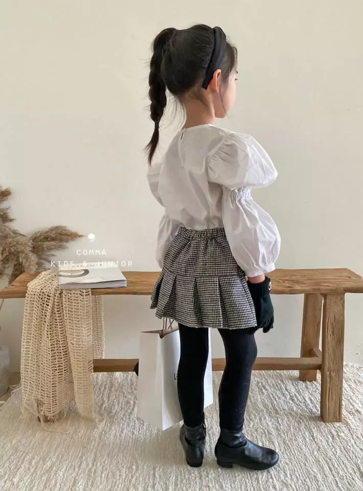 Comma - Korean Children Fashion - #littlefashionista - Small Check Leggings - 2