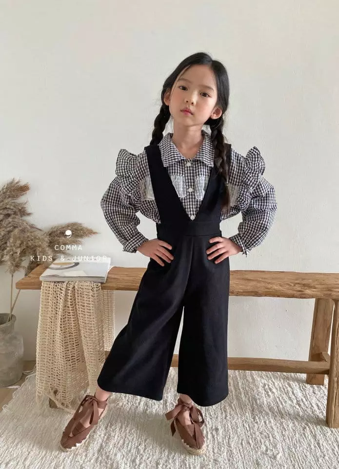 Comma - Korean Children Fashion - #Kfashion4kids - Marlang Dungarees Pants Black - 4