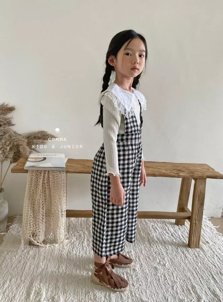 Comma - Korean Children Fashion - #littlefashionista - Marlang Dungarees Pants Check - 3