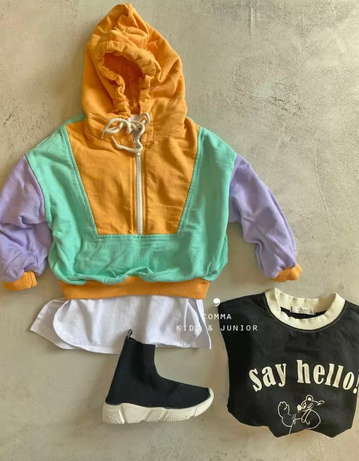 Comma - Korean Children Fashion - #magicofchildhood - Half Zip-up Sweatshirt - 2