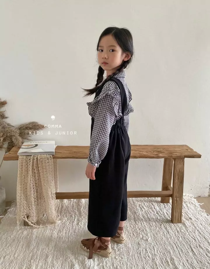 Comma - Korean Children Fashion - #magicofchildhood - Marlang Dungarees Pants Black - 5