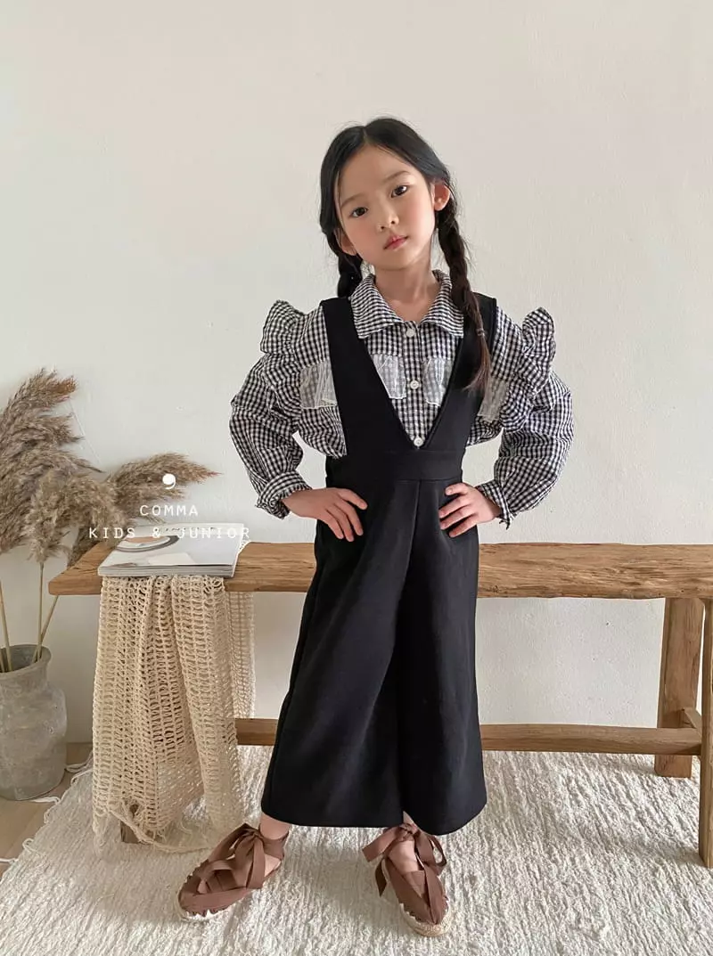 Comma - Korean Children Fashion - #minifashionista - Check Ruffle Blouse - 8