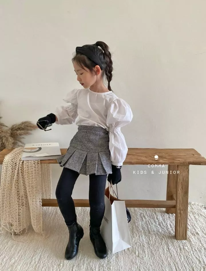 Comma - Korean Children Fashion - #magicofchildhood - Small Check Leggings - 4