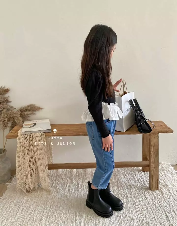 Comma - Korean Children Fashion - #minifashionista - Slit Jeans - 5