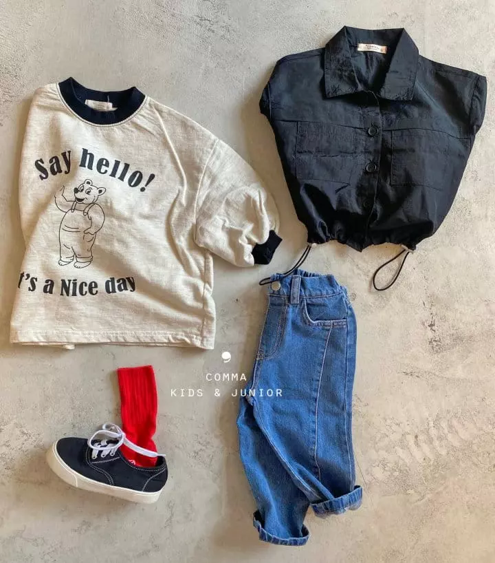 Comma - Korean Children Fashion - #prettylittlegirls - Color Terry Tee