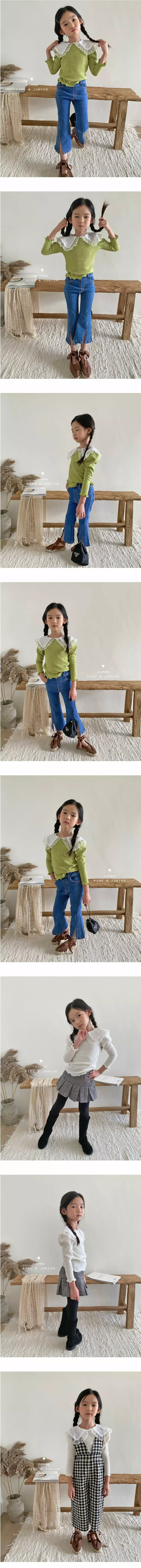 Comma - Korean Children Fashion - #prettylittlegirls - Collar Puff Tee