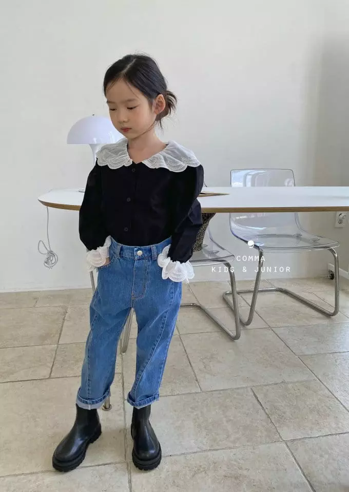 Comma - Korean Children Fashion - #stylishchildhood - Slit Jeans - 9