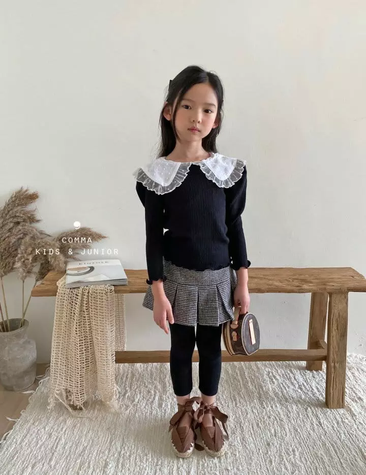 Comma - Korean Children Fashion - #todddlerfashion - Small Check Leggings - 6
