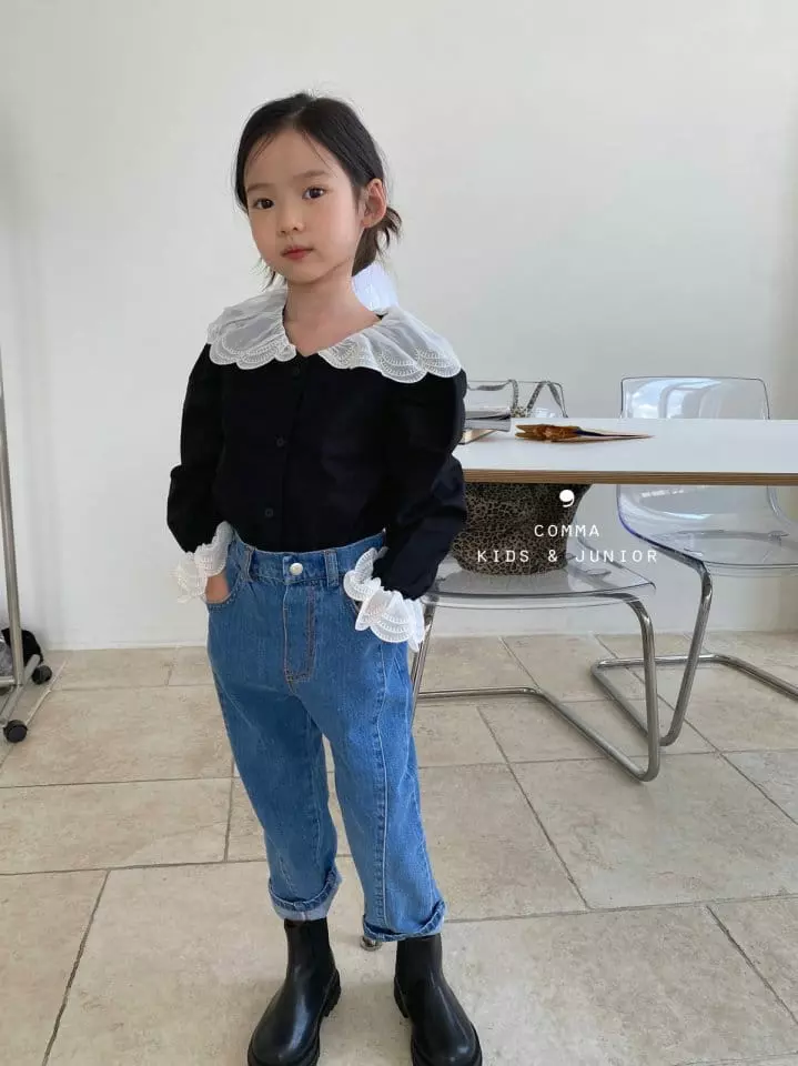 Comma - Korean Children Fashion - #todddlerfashion - Slit Jeans - 7