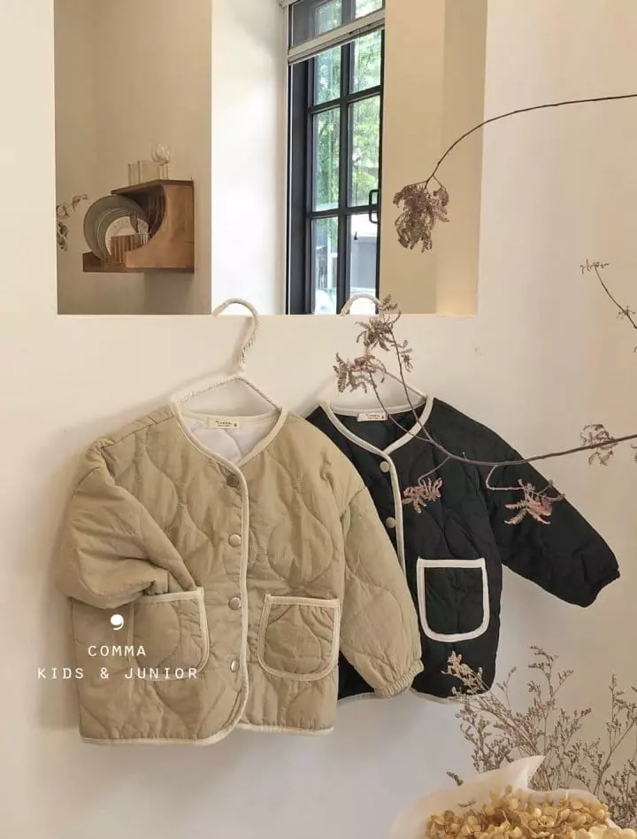 Comma - Korean Children Fashion - #toddlerclothing - Boxy Quilting Jacket