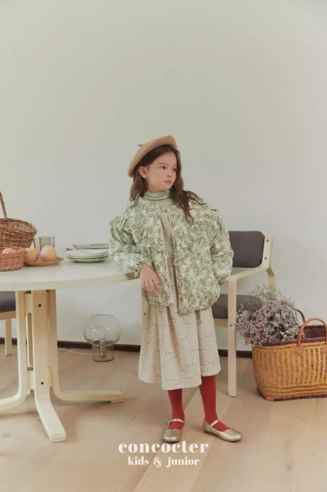 Concocter - Korean Children Fashion - #Kfashion4kids - Square Neck Smocked One-piece - 6