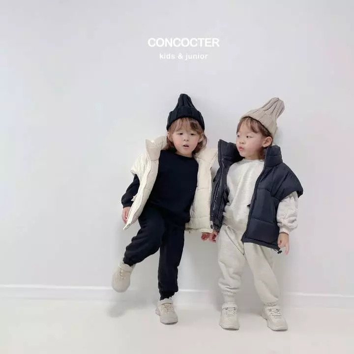 Concocter - Korean Children Fashion - #kidzfashiontrend - Power Shoulder Top Bottom Set - 4