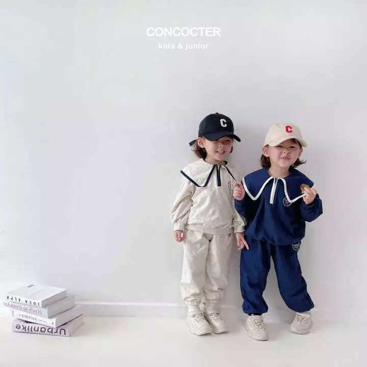 Concocter - Korean Children Fashion - #Kfashion4kids - Sailor Top Bottom Set - 2