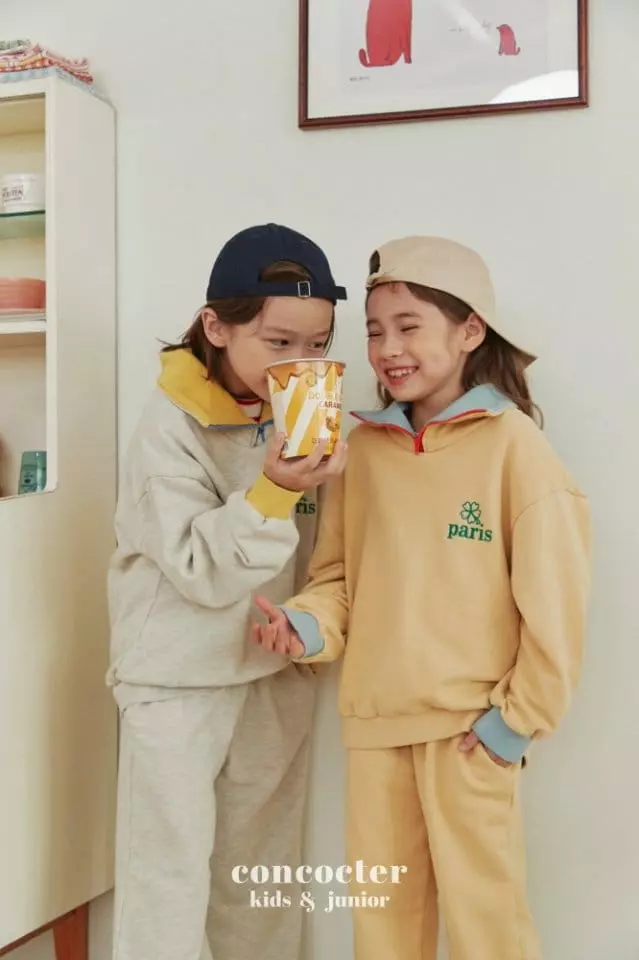 Concocter - Korean Children Fashion - #childofig - Clover Zipper Anorak Top Bottom Set - 12