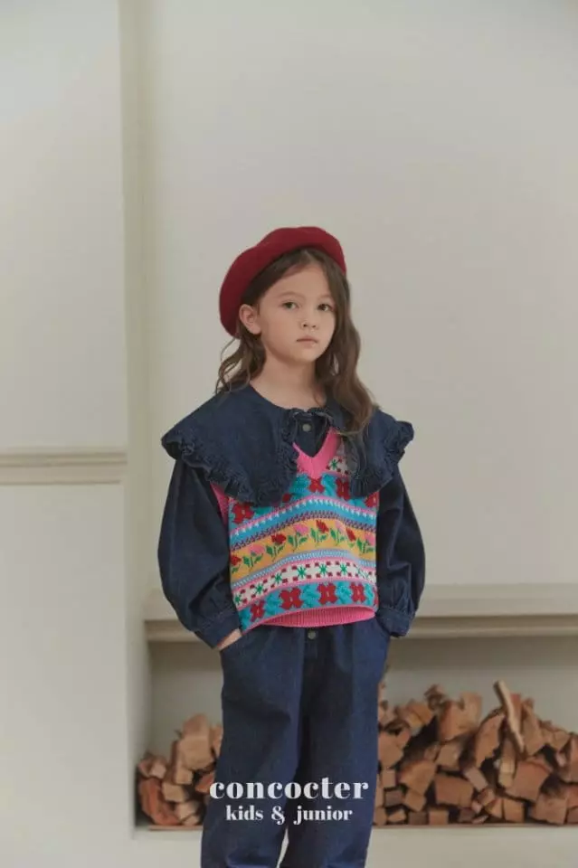Concocter - Korean Children Fashion - #childofig - Siena Jacquaed Knit Vest - 5