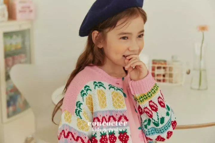 Concocter - Korean Children Fashion - #childofig - Sweet Fruit Knit Cardigam - 11