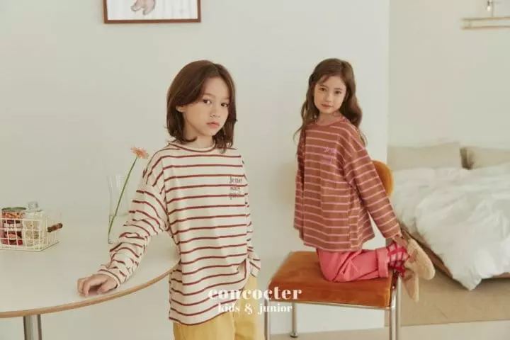 Concocter - Korean Children Fashion - #childofig - Ogam Stripes Tee - 3