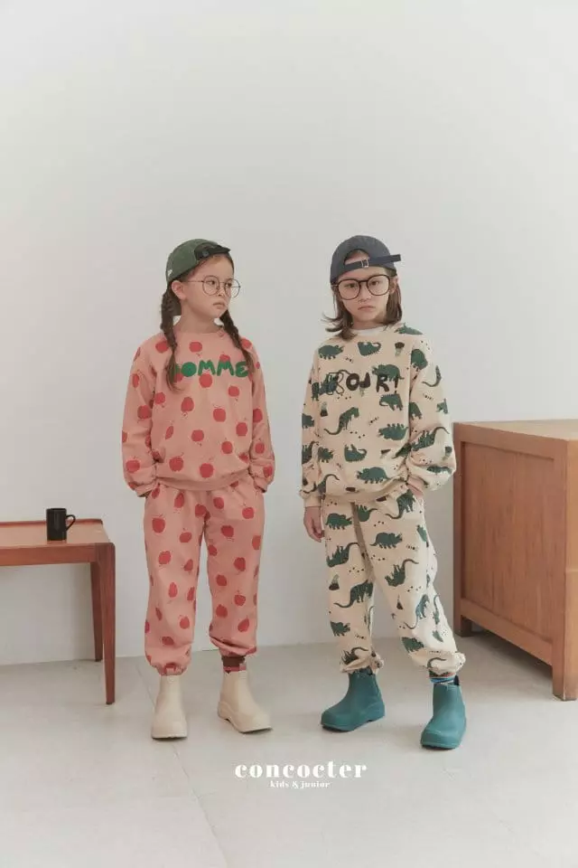 Concocter - Korean Children Fashion - #childofig - Apple Top Bottom Set - 8