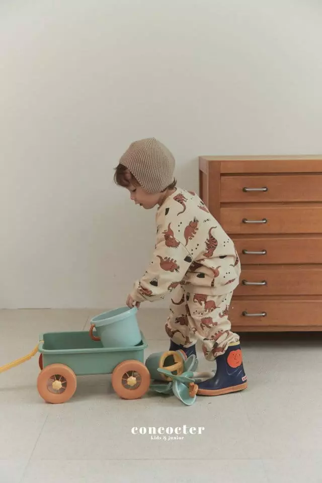 Concocter - Korean Children Fashion - #childofig - Dino Top Bottom Set - 8