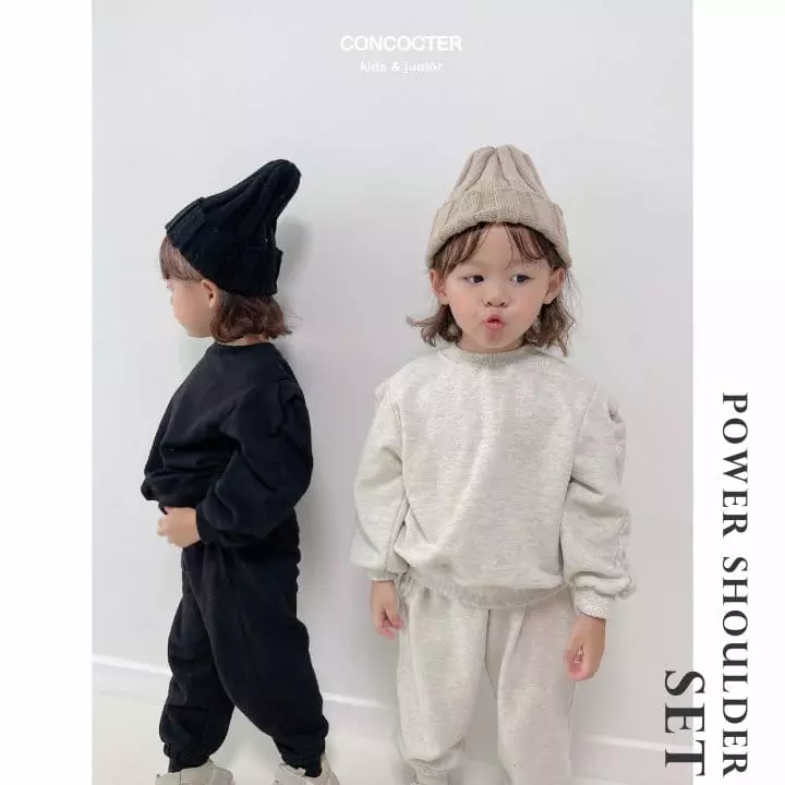 Concocter - Korean Children Fashion - #childofig - Power Shoulder Top Bottom Set - 12