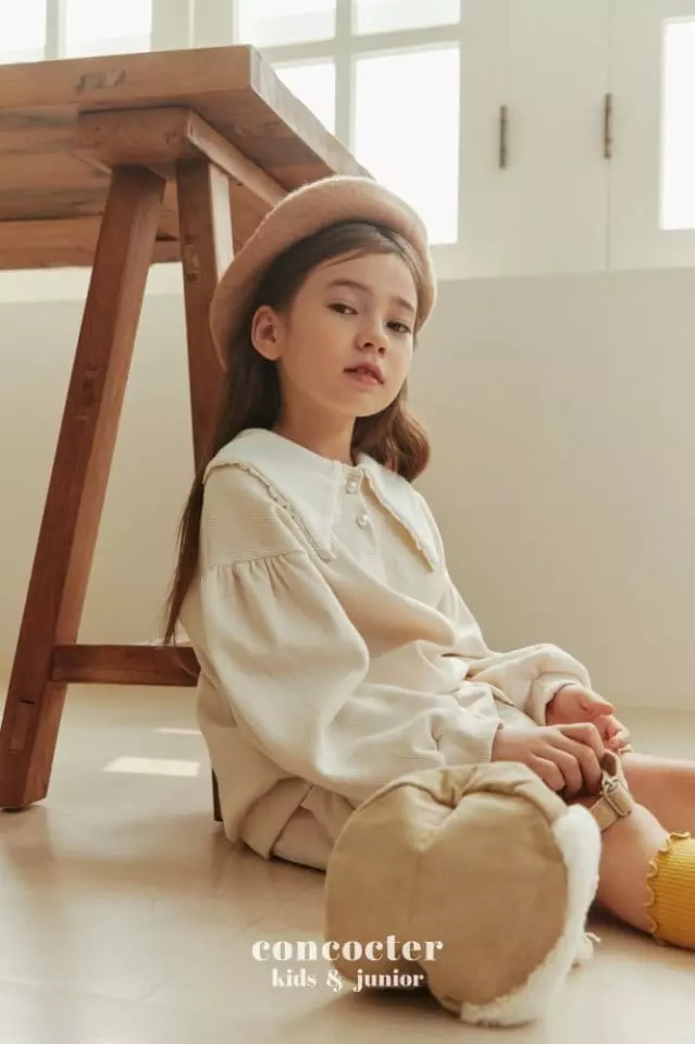 Concocter - Korean Children Fashion - #childrensboutique - Lace Collar Tee - 10