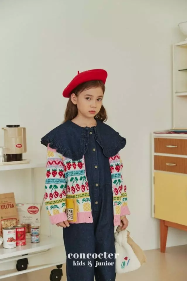 Concocter - Korean Children Fashion - #childrensboutique - Denim Frill Jumpsuit - 8
