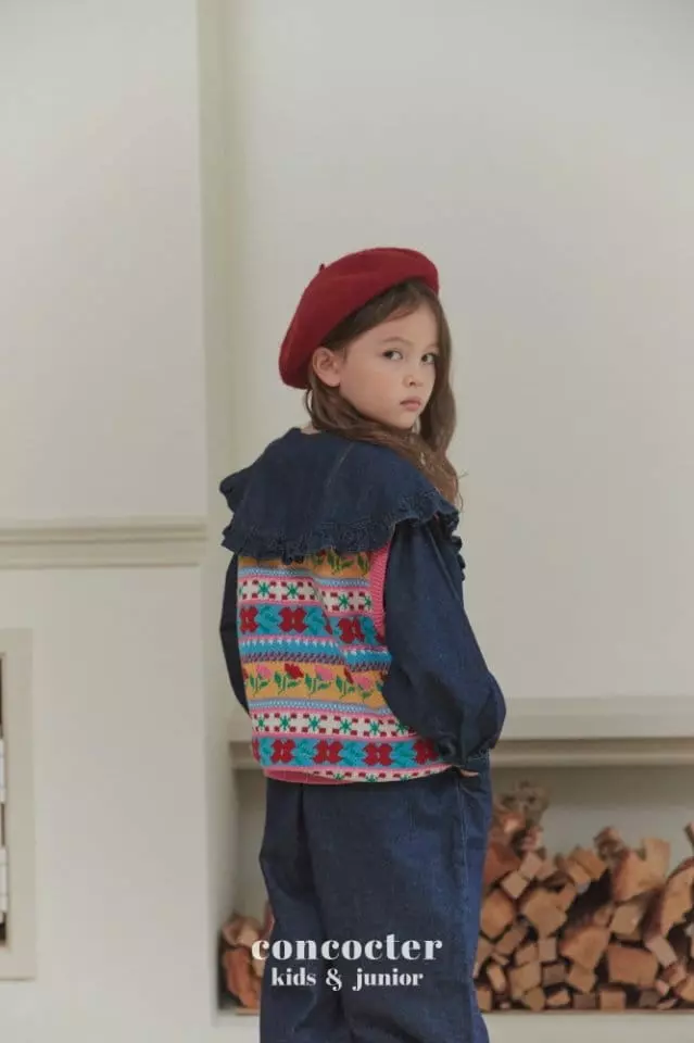 Concocter - Korean Children Fashion - #childrensboutique - Siena Jacquaed Knit Vest - 7