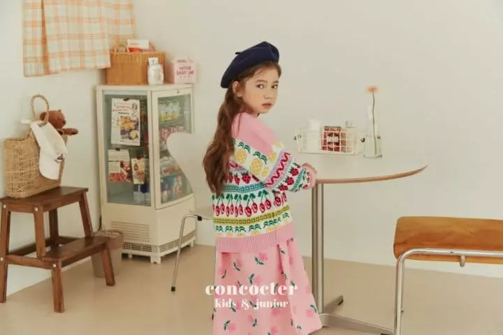 Concocter - Korean Children Fashion - #childrensboutique - Sweet Fruit Knit Cardigam - 12