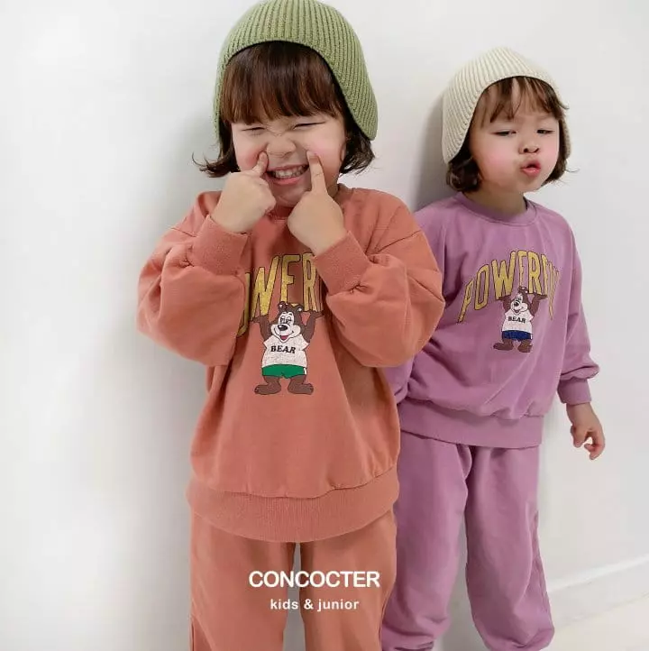 Concocter - Korean Children Fashion - #childrensboutique - Powerful Bear Top Bottom Set