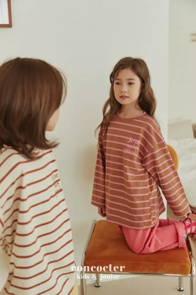 Concocter - Korean Children Fashion - #childofig - Ogam Stripes Tee - 4