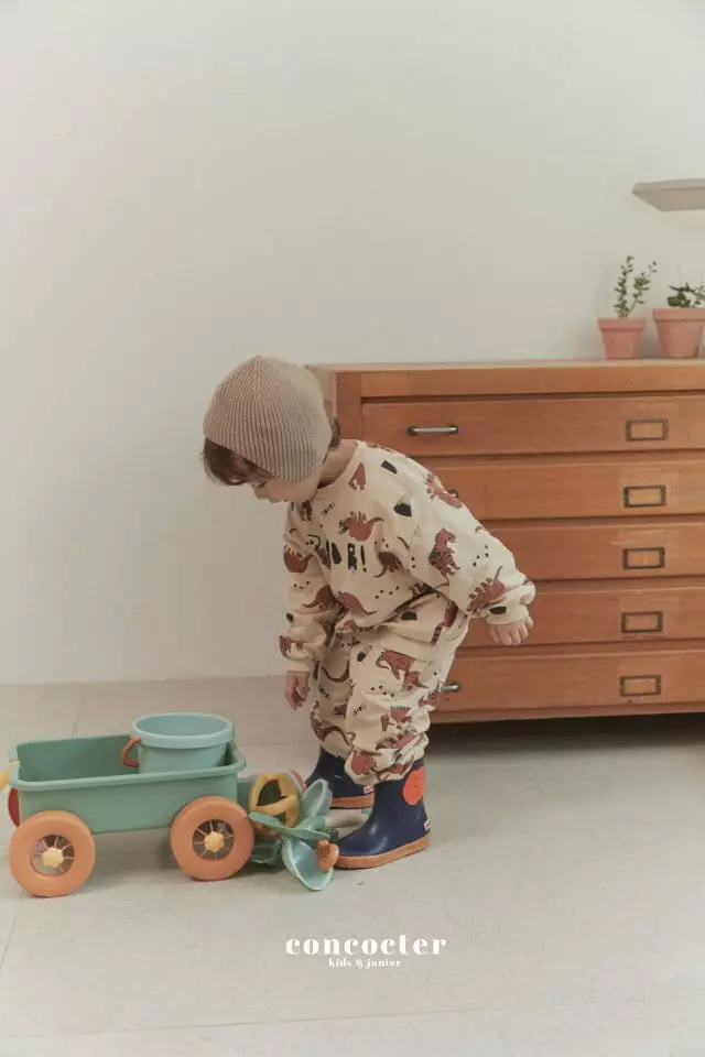 Concocter - Korean Children Fashion - #childrensboutique - Dino Top Bottom Set - 9