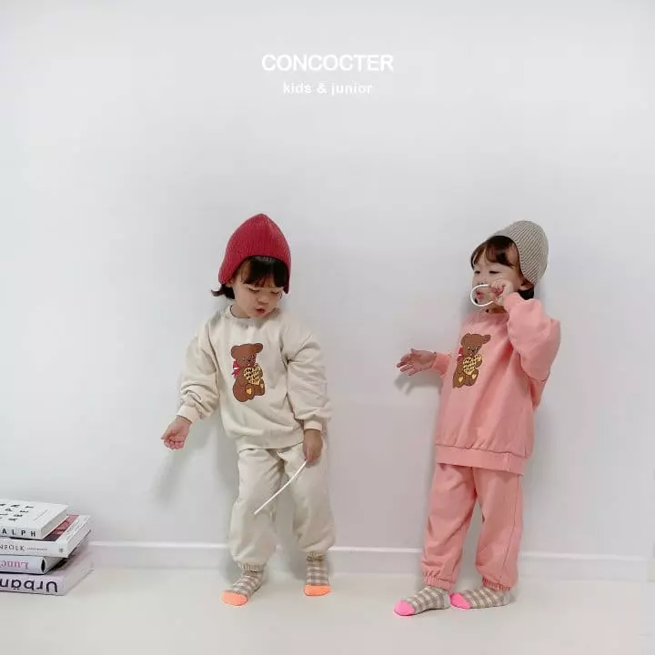 Concocter - Korean Children Fashion - #designkidswear - Powerful Bear Top Bottom Set - 2