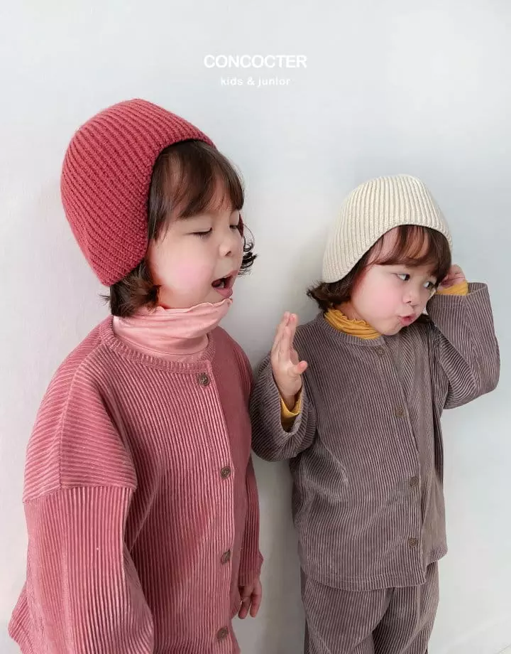 Concocter - Korean Children Fashion - #designkidswear - Wrinkle Cardigan Top Bottom Set