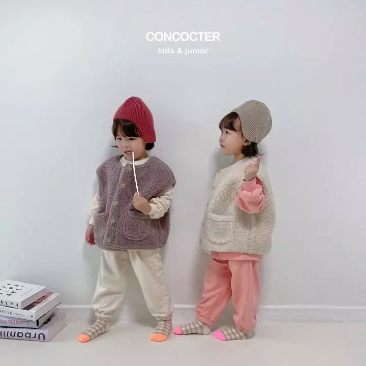 Concocter - Korean Children Fashion - #fashionkids - Heart Bear Top Bottom Set - 5
