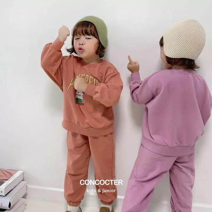 Concocter - Korean Children Fashion - #discoveringself - Powerful Bear Top Bottom Set - 4