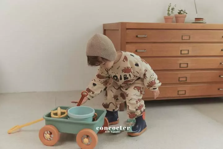 Concocter - Korean Children Fashion - #fashionkids - Dino Top Bottom Set - 12
