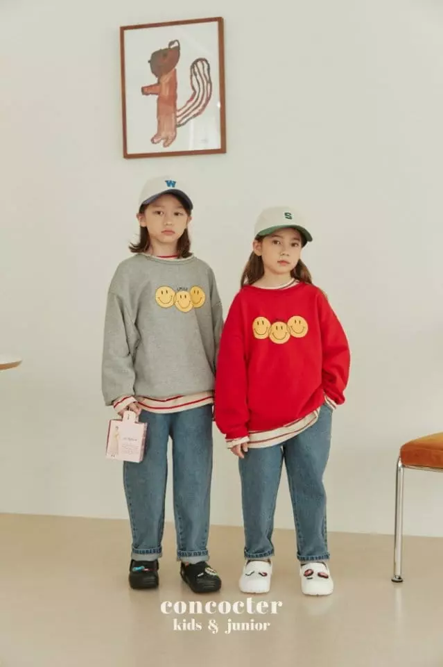 Concocter - Korean Children Fashion - #kidsshorts - Doldol Smile Sweatshirt - 7