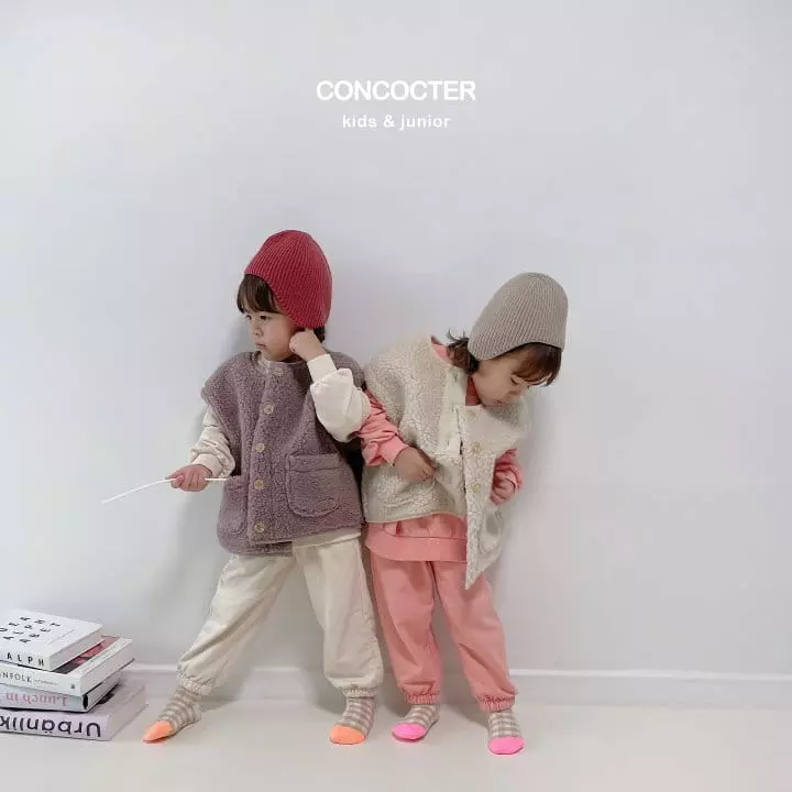 Concocter - Korean Children Fashion - #kidsshorts - Heart Bear Top Bottom Set - 6