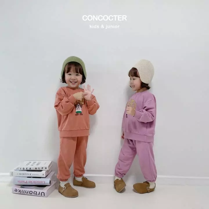 Concocter - Korean Children Fashion - #kidsshorts - Powerful Bear Top Bottom Set - 5