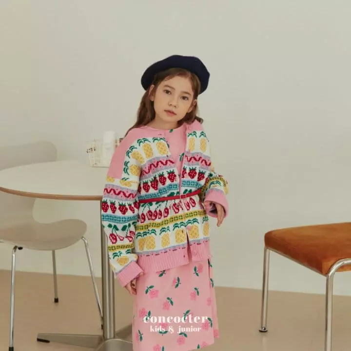 Concocter - Korean Children Fashion - #kidsstore - Sweet Fruit Knit Cardigam