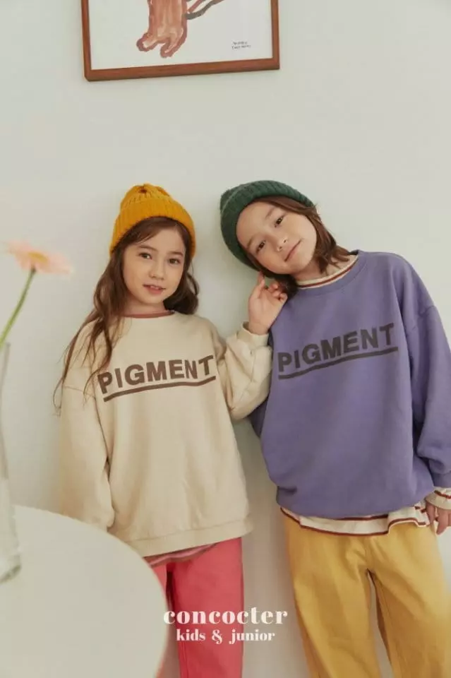 Concocter - Korean Children Fashion - #kidsstore - Pigment Sweatshirt with Mom - 11