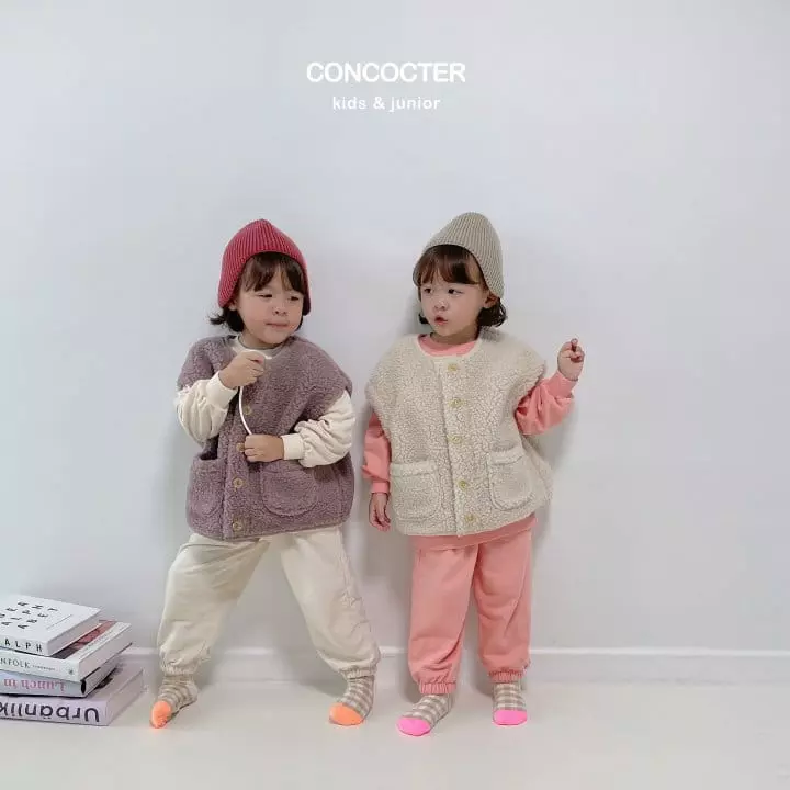 Concocter - Korean Children Fashion - #kidzfashiontrend - Heart Bear Top Bottom Set - 8