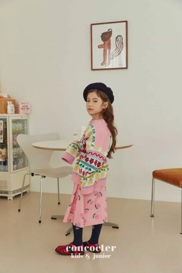 Concocter - Korean Children Fashion - #kidzfashiontrend - Sweet Fruit Knit Cardigam - 2