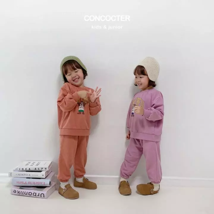 Concocter - Korean Children Fashion - #kidzfashiontrend - Powerful Bear Top Bottom Set - 7