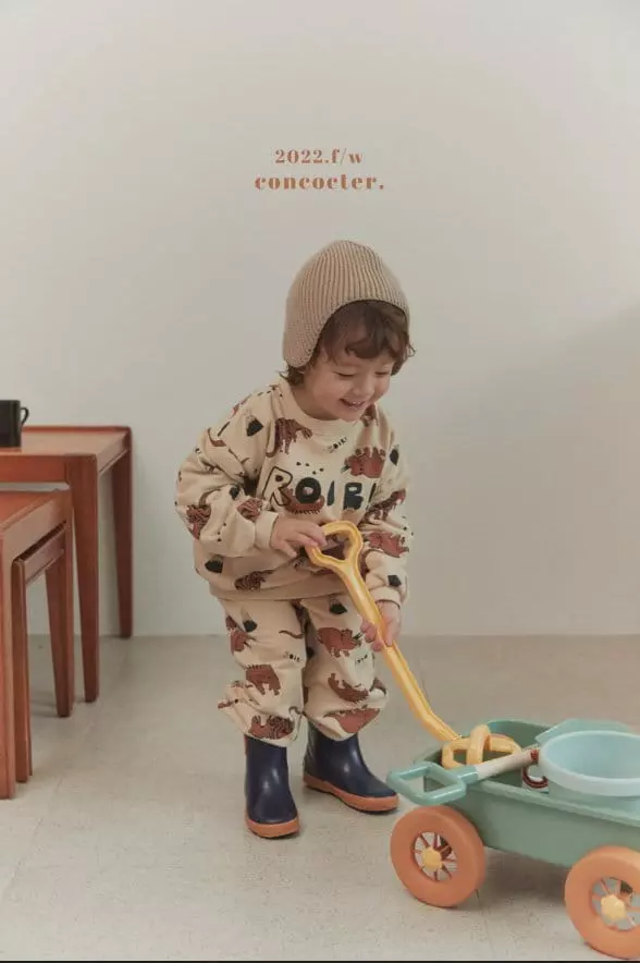 Concocter - Korean Children Fashion - #kidzfashiontrend - Dino Top Bottom Set