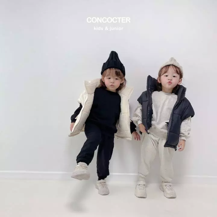 Concocter - Korean Children Fashion - #kidzfashiontrend - Power Shoulder Top Bottom Set - 3