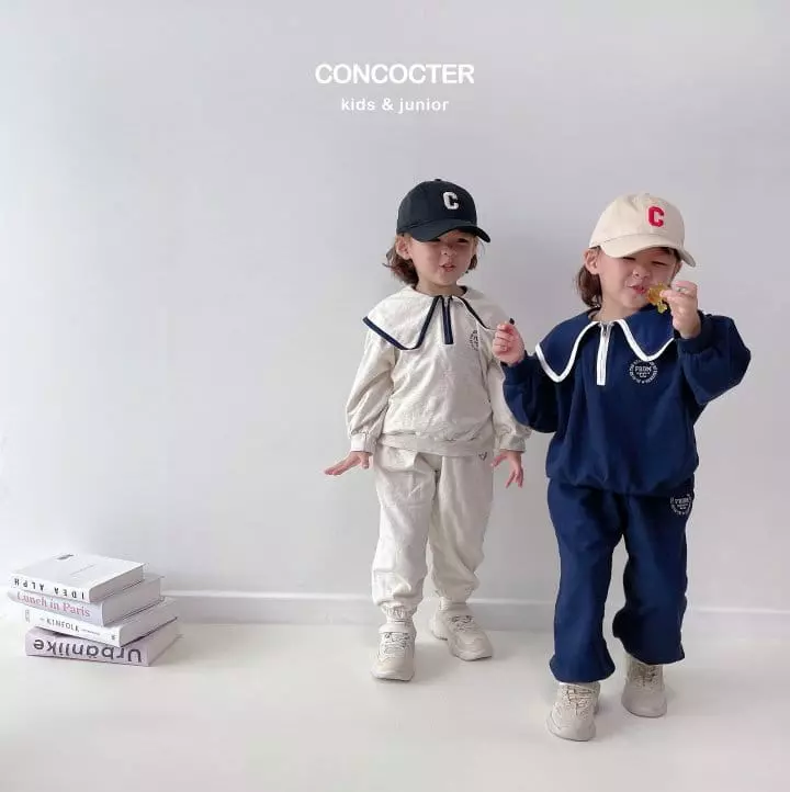 Concocter - Korean Children Fashion - #littlefashionista - Sailor Top Bottom Set - 3