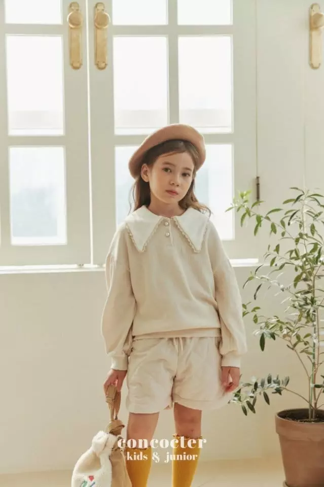 Concocter - Korean Children Fashion - #magicofchildhood - Lace Collar Tee - 3